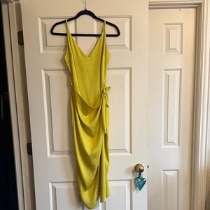 Tyche Asymmetrical Lime Dress